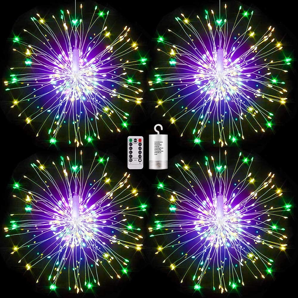 Firework 120 LED Copper Wire LED Fairy Strip String Lights w/Remote Control Xmas 