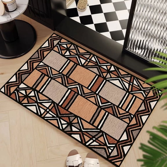 ERDOUY Bathroom Rug Mat , Non-Slip Plush Shaggy Bath Carpet, Machine Wash Dry, Bath Mats for Bathroom Floor, Tub and Shower, Bathroom Runner Bathmat Accessories Decor 15*23inch (D)