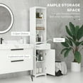 thumbnail image 4 of Resenkos Bathroom Floor Cabinet,Bathroom Storage Cabinet, Free Standing Bathroom Storage Unit, Tall Linen Tower, White, 4 of 4