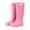 Pink, variant on Women's Tall Waterproof Rain Boots for Outdoor Rainforest Hiking & Beach Shelling, Non-Slip Deep Tread Wellies