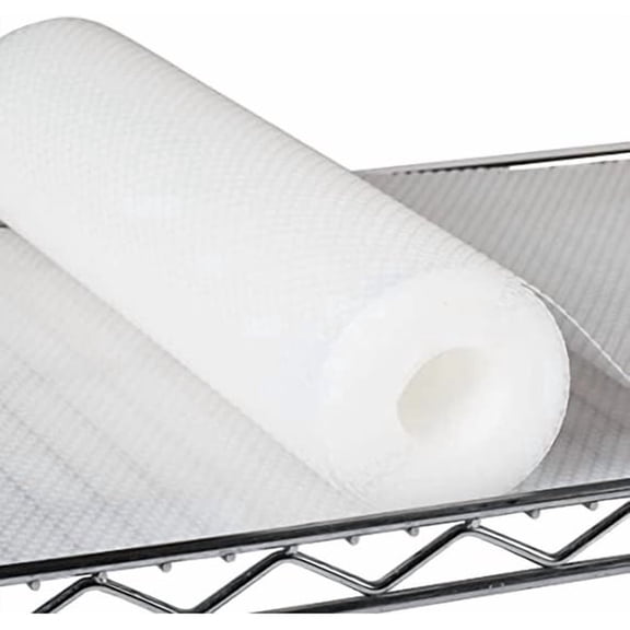 XIBUFE Pantry Shelf Liners for Wire Shelving - 1.2 MM Thick Easy to Cut Metal Liner - Clear Waterproof Plastic Drawer Liner - 10 Inch x 13 FT Translucent Kitchen Cabinet Mat for Shoe Rack