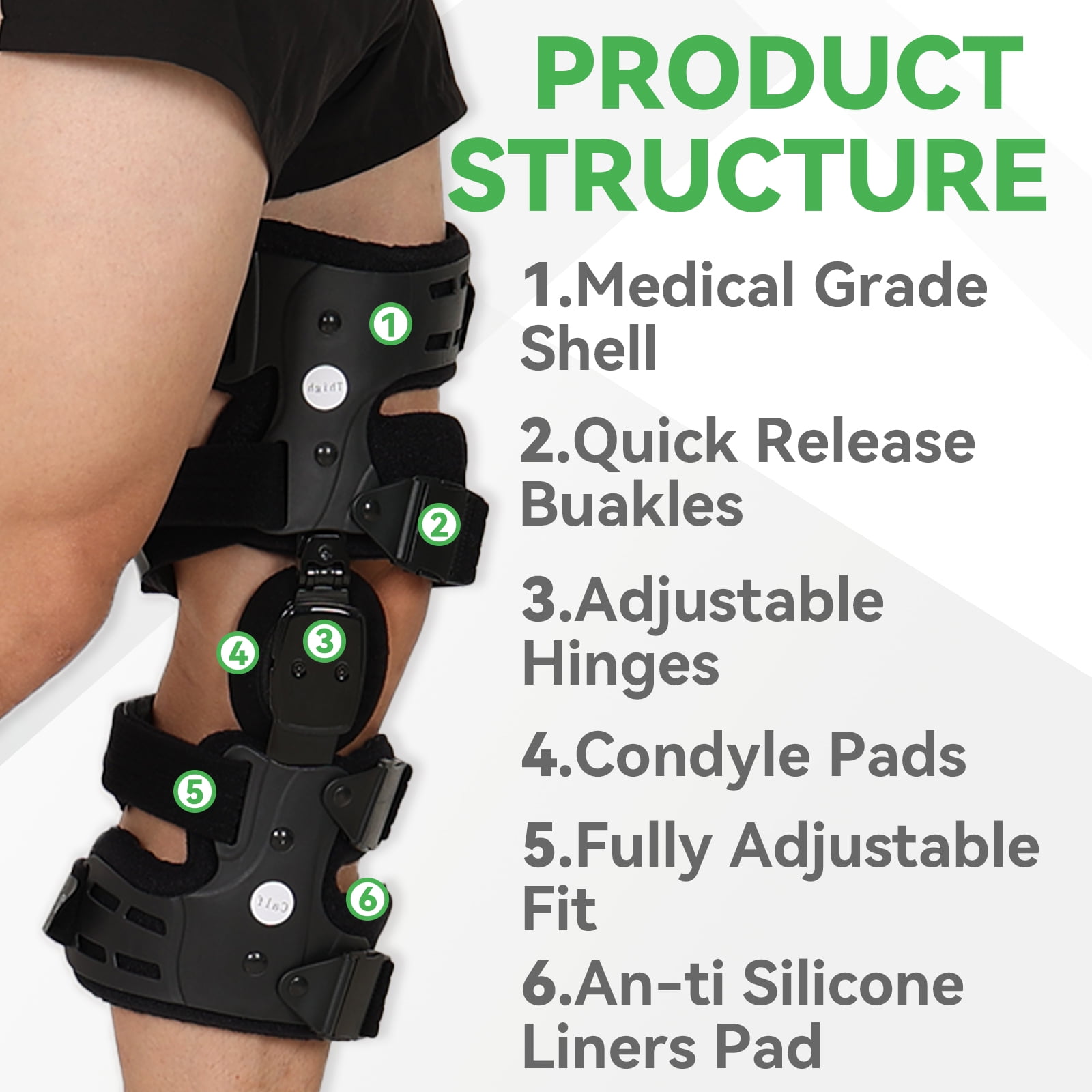 Orthomen Unloader Knee Brace for Osteoarthritis & Preventive Protection Joint Pain (Lateral-Left)
