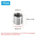 thumbnail image 2 of Unique Bargains Adaptateurs de Filetage Manchon Écrou Réducteur 10 Pcs M12x1.75 Mâle à M10x1.5 Femelle Écrou de Réparation 10mm, 2 of 7