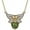 Yellow, variant on Skull With Angel Wings Pendant Necklace Halloween Special For Women Heart Shape Green Tourmaline Gemstone 925 Sterling Silver 14K Black Gold Plated