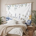 thumbnail image 3 of Flowers Eucalyptus Tapestry for Bedroom Wall Hanging Tapestry, Watercolor Botanical Floral Leaves Ceiling Backdrop Tapestries Poster Blanket Wall Decor for Teens Room Living Room Dorm 55" x 73", 3 of 8