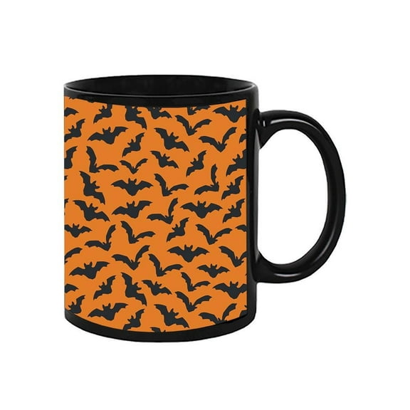 Black And Orange Bats Mug - Image by Shutterstock,