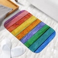 thumbnail image 6 of 1pc Colorful Wooden Planks Absorbent Non-Slip Bathroom Thickened Flannel Rug Decor,Soft,Quick Drying,Suitable For Indoor/outdoor Use,Bathrooms,Bedrooms,Kitchens,Terrace,Laundry Rooms,16"x24", 6 of 9