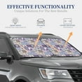 thumbnail image 7 of Picia Lavender Flowers 2 Piece Car Windshield Sun Shade Foldable | Foldable Sun Shield for Front Window Blocks UV Rays and Keeps Your Vehicle Cool-Medium, 7 of 7