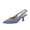 Blue microsuede, variant on Cushionaire Saby Slingback Kitten Heels for Women, Pointed Toe Pumps with Adjustable Ankle Strap for Casual Dressy Wear