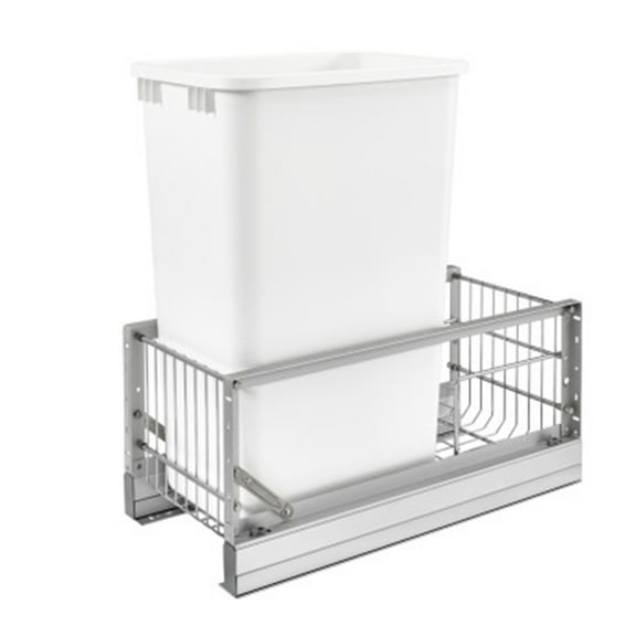 Rev-A-Shelf Single Pullout 50 qt. Kitchen Trash Can w/ Soft-Close, 5349-1550DM-1