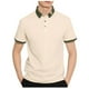 thumbnail image 1 of Mens Casual Manga Corta Botón Abajo Camisas de Color Sólido Botón Turndown Cuello Blusa Camisa, Poliéster, 1 of 5