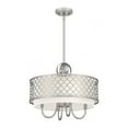 thumbnail image 3 of 41104-91 Livex Lighting Arabesque - 5 Light Pendant in Glam Style - 18 Inches wide by 17.5 Inches high-Brushed Nickel Finish    -Traditional, 3 of 12