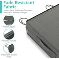 thumbnail image 6 of 22x22 Memory Foam Outdoor Chair Cushions Waterproof 4 Inch Extra Thick Patio Seat Pads for Furniture Grey Set of 2, 6 of 9
