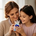 thumbnail image 5 of Mothers Day Rose Gifts for Women Preserved Real Flower in Glass Angel Figurines Roses for Delivery Prime Birthday Gifts for Mom Grandma Girlfriend Wife Her, Blue, 5 of 5
