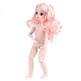 thumbnail image 2 of Muñeca de 30 cm, bonita y a la moda, para niñas y niños, con articulaciones móviles, regalo de cumpleaños (pelo rizado, cuerpo rosa, 30 cm y zapatos)., 2 of 12