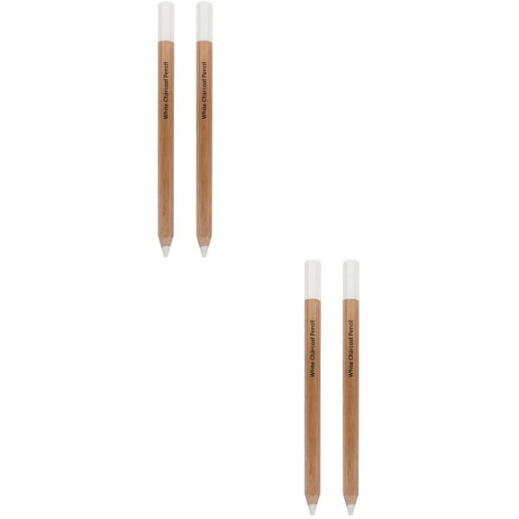 2 PCS Carbon Pencil Charcoal Drawing Supplies Strip White Ebony Pencils Work