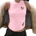 thumbnail image 2 of Heisall Womens Tops Spring Summer Solid Color Round Neck Irregular Pleats Waist-Cinching Heart Cutout 2025 New Arrival Fashion, 2 of 8