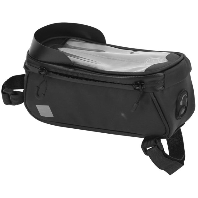 Bolsa para marco de tubo frontal de bicicleta, bolsa para montar en bicicleta de montaña y carretera, huella dactilar para teléfono móvil con visera solar NikouMX Deportes