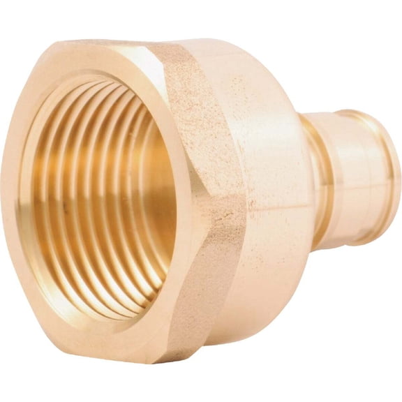 SharkBite 1/2 Inch x 3/4 Inch Expansion FNPT Adapter Fitting for PEX-A Pipe, Brass Plumbing Fittings, Female NPT Adapter for PEX-A Tubing, UAB068LFA