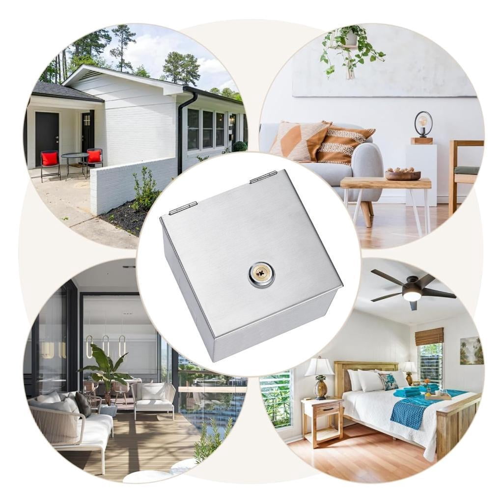 Practical Weatherproof Electrical Outlet Cover in Stainless Steel for Indoor and Outdoor Without Theft Protective