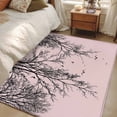thumbnail image 4 of Pink Black Branches Area Rugs 3'x5', Washable Small Throw Rugs for Living Room Bedroom, Botanical Dead Tree Birds Indoor Outdoor Rug Non-Slip Low Pile Carpet Runner Reversible Floor Mats, 4 of 8