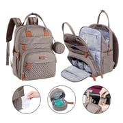 BabbleRoo Diaper Bag Backpack, Waterproof Travel Bag with Changing Pad, Original Baby Bag, Khaki