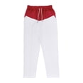 thumbnail image 4 of Pantalones casuales de hombre de longitud completa con bolsillos, bloques de color, elásticos, con cordones, pierna recta, pantalones de poliéster para hombre, 4 of 9