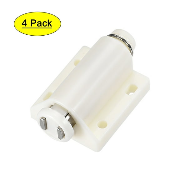 46x29x19mm Magnetic Press Latch Catch Plastic White 4 Pack
