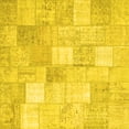 thumbnail image 1 of Ahgly Company Indoor Square Abstract Yellow Contemporary Area Rugs, 3' Square, 1 of 4
