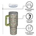 thumbnail image 4 of Gray Christmas Icon Pattern Tumbler with Handle and Lid,40oz Double Wall Vacuum Insulated Tumbler,Cups Gift for Women and Men, 4 of 7