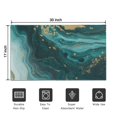 thumbnail image 5 of Teal Gold Marble Pattern Door Rugs,Washable Non Slip Door Mats Indoor,Decorative Door Mats,Entry Mat Indoor for Entrance,Bedroom,Kitchen,Bathroom,17"x30", 5 of 6