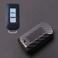 thumbnail image 1 of ontto Car Key Cover Case Carbon Fiber Texture Key Shell Soft Silicone Case with Keychain Key Rring Prevent Falling and Scratch Fit for Mitsubishi ASX Outlander Accessories (Black), 1 of 4