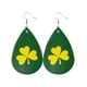 thumbnail image 2 of Pendientes para mujer, regalos para mujer, pendientes de San Patricio, pendientes de sombrero verde geométrico irlandés, joyería para mujer, pendientes de moda., 2 of 2
