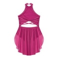 thumbnail image 3 of Sinleey Girls Shiny Lyrical Ballet Dress Backless Jazz Latin Cha-Cha Rumba Samba Dance Costume Hot Pink 12, 3 of 9