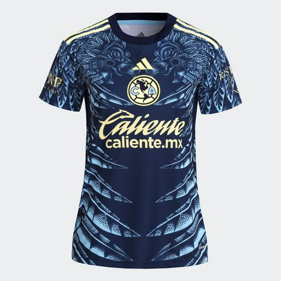 adidas Club America Women's Away Stadium Jersey 25/26 (US, Alpha, X-Large, Regular, Regular, Blue)