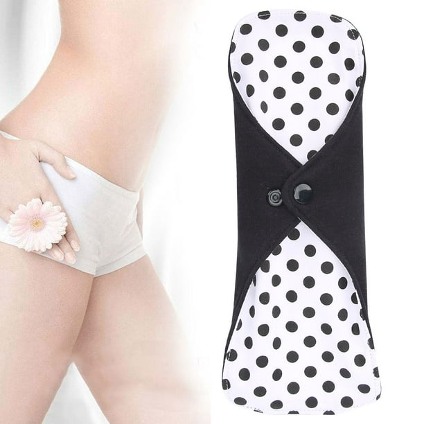 Ymiko 5Pcs Women Sanitary Pad Cotton Reusable Leakproof Washable Pregnant  Woman Menstrual Pad Fake Boobs Reusable Panty Liners 