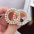 thumbnail image 6 of TNOBHG Lapel Brooch Women's Faux Pearl Double Ring Brooch Stainless Anti-slip Coat Collar Hat Scarf Pin Faux Pearl Pin, 6 of 8