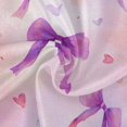 thumbnail image 2 of 60 Inch Round Tablecloth with White Lace Trim Fall Table Cover for Elegant Dining Decor Watercolor Purple Bows, 2 of 8