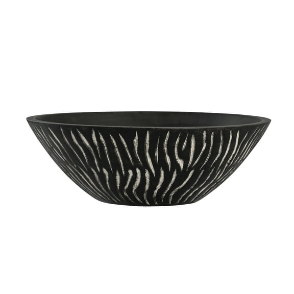 Elk Home Bradford Mid Century Modern Mango Wood Bowl in Black Finish