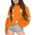 thumbnail image 3 of Kiijoy Girls Halloween Sweatshirt Cute Casual Long Sleeve Pullover Sweatshirt, Sizes 5-6, 3 of 3