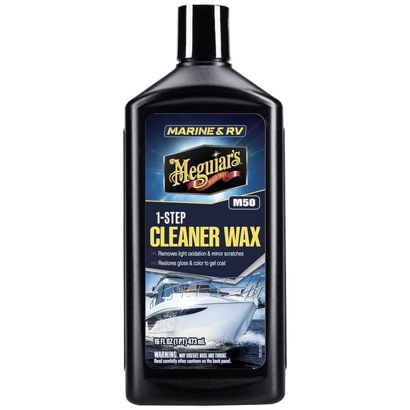 Meguiar's M50 Marine/RV One Step Cleaner Wax, M5016, 1 Bottle, 16 fl oz