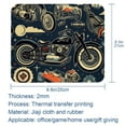 thumbnail image 5 of Motorcycle Square Mouse Pad, 8.3x9.8 Inch, Non-Slip Rubber Bottom, Printed Desk Mat for Office and Gaming, 5 of 6