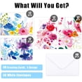 thumbnail image 2 of 48 Pack Blank Cards and Envelopes, Watercolor Flowers Greeting Cards, for All Occasion, 2 of 3