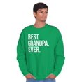 thumbnail image 5 of Best Grandpa Ever Grandfather Poppop Men's Crewneck Sweatshirt Brisco Brands S, 5 of 6