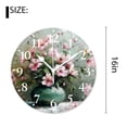 thumbnail image 2 of 16 Inch Wall Clock Battery Operated Silent Clock Decorative for Office, Kitchen, Outdoor, Living Room，Flower Vase Floral Cute, 2 of 4
