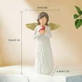 thumbnail image 4 of Lnrkai Guardian Angel Figurines, Cardinal Decor Sympathy Rememberance Gifts, Resin Tabletop Red Bird Statue Christmas Ornament Decoration, 4 of 8