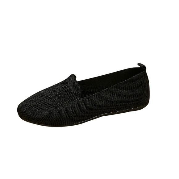 SEAOPEN Deals Ballet Flat for Womens Dress,Slip On Women's Flats Shoes Faux Suede Round Toe Ballet Dressy Flats Comfortable Ballet Flat Shoes for Women Dressy Slip-ons Loafers Shoes Black Size 9