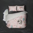 thumbnail image 1 of 3D Fondo Rosa Floral Funda de edredón Set Ropa de cama Set Fundas de almohada 58, 1 of 4