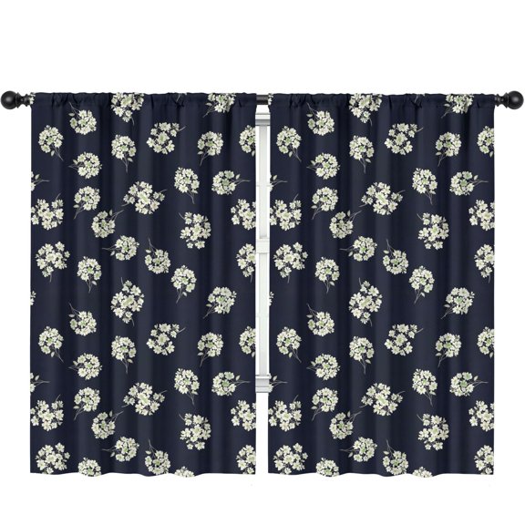 Pioneer Flower Floral Print Pattern Teens Curtains,Teens Insulated Curtains Set Of 2,Bedroom Essentials,Toddler Room Decor 52"x84"