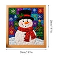 thumbnail image 3 of DIY Christmas Fabric Art Painting Kit, No-Sew 3D Fabric Poke Craft Kit with Wooden Frame & Tools, Christmas Wall Art Decoration Set for Adults, Beginners, Holiday Gift, 3 of 7